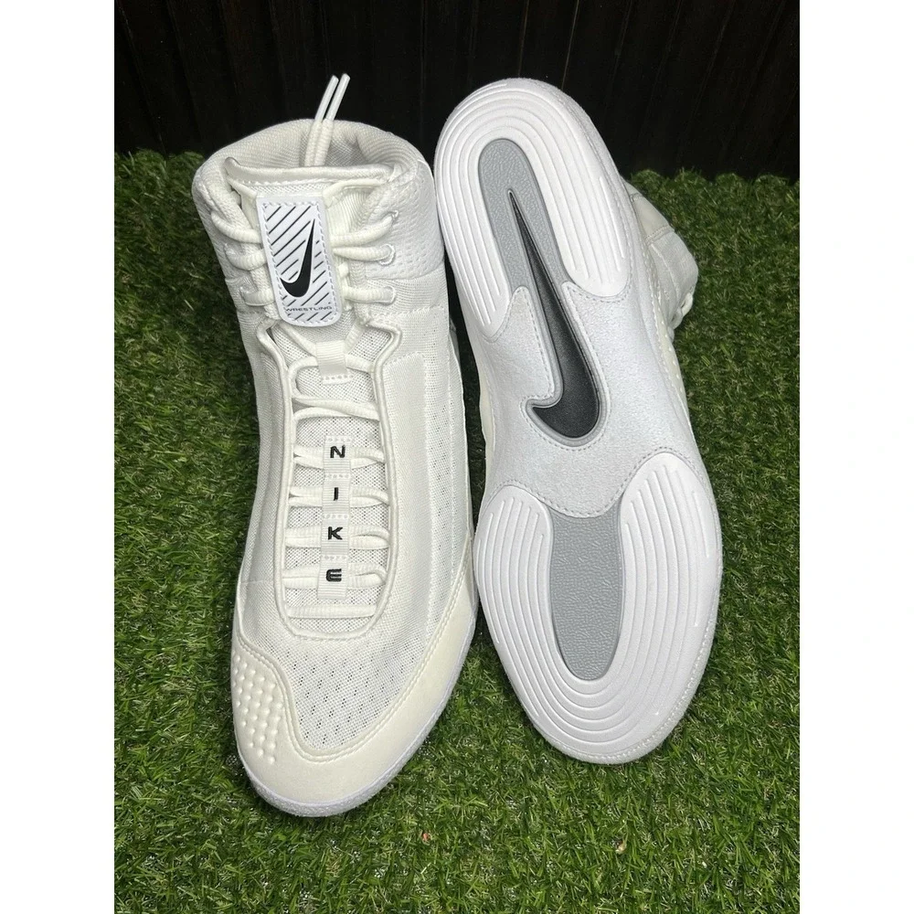 Size 11.5 - Nike Inflict 4 'White Black' HM9674-100 Men's Wrestling Shoes NEW